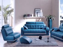 Decoración moderna con sofás azules