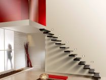 Escaleras modernas de peldaños invisibles